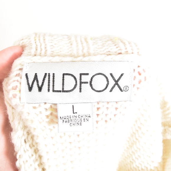 ❌SOLD❌WILDFOX Chunky Knit PIZZA Oversized Sweater - Picture 3 of 8